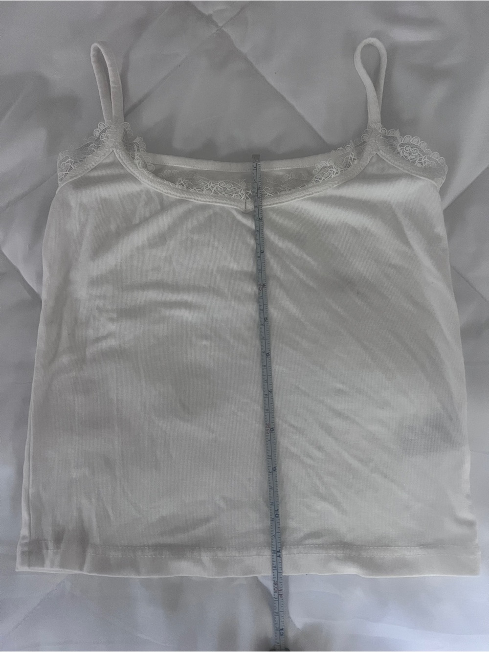 White Lace-Trim Cami Tank Top - Women